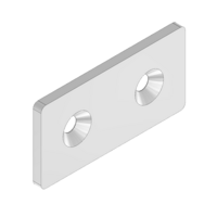 MODULAR SOLUTIONS ALUMINUM CONNECTING PLATE<br>45MM X 90MM FLAT TIE W/HARDWARE